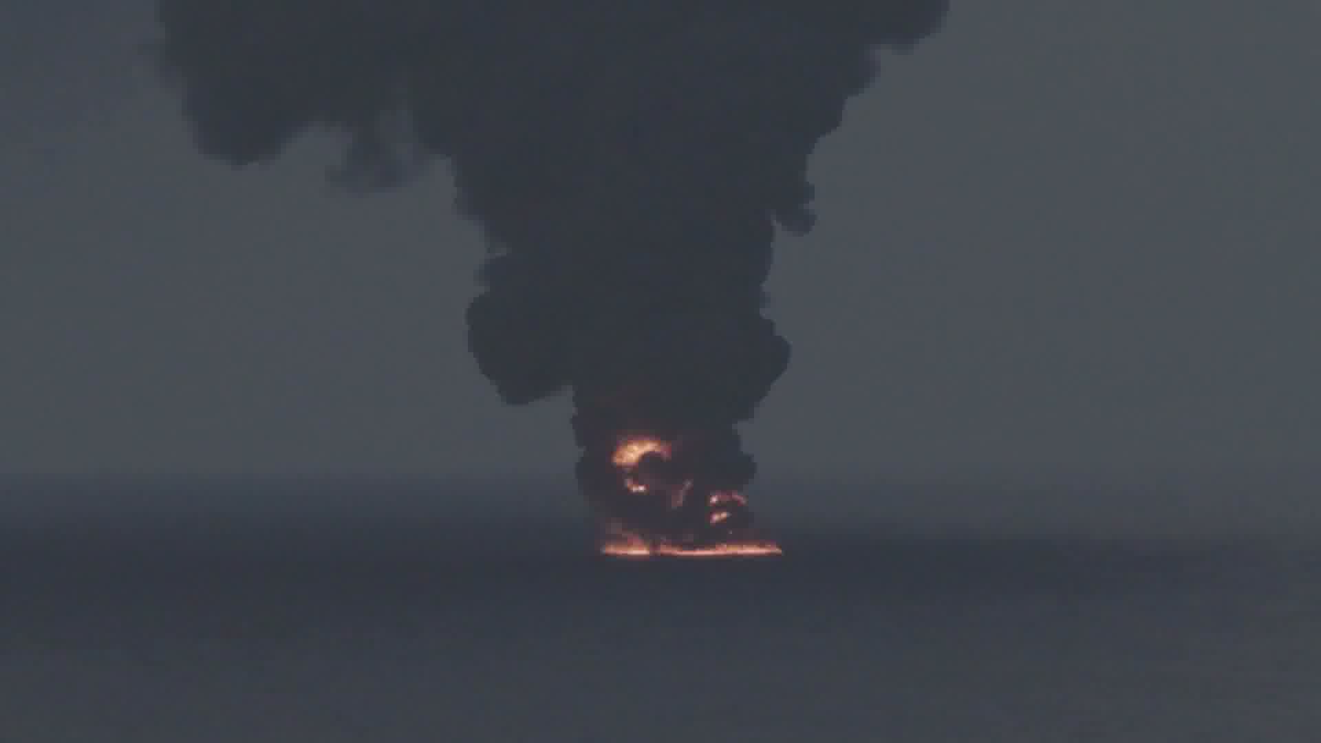 A U.S. military official says American forces destroyed a dhow used by Iranian spotters to identify ships, including U.S. warships, for IRGC targeting last week. Crew members were ordered off before the strike