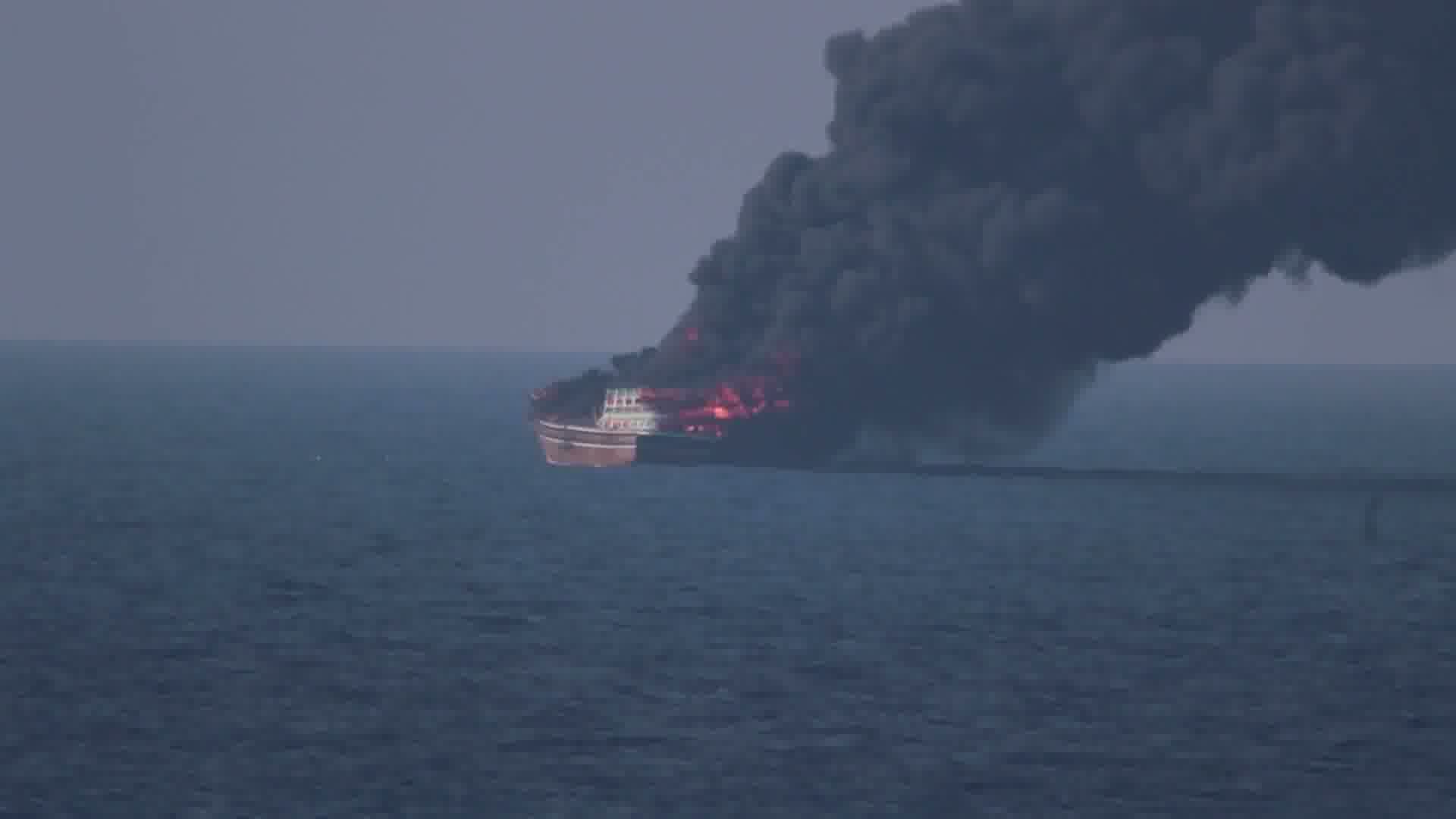 A U.S. military official says American forces destroyed a dhow used by Iranian spotters to identify ships, including U.S. warships, for IRGC targeting last week. Crew members were ordered off before the strike
